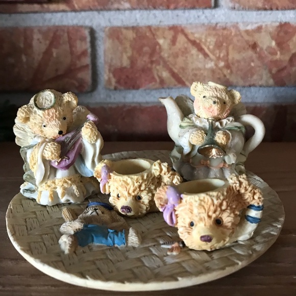 Rare Vintage Teddy Bear Miniature Tea Set - Picture 10 of 12